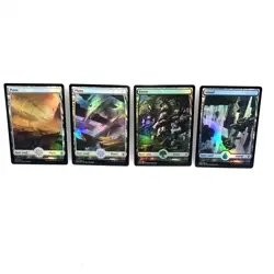 MTG Zendikar Rising Foil Full Art Basic Land Lot Of 12 Magic The Gathering - Image 4