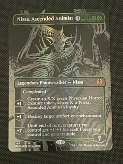 Nissa Ascended Animist Oil Slick Raised Foil ONE MTG NM - Image 1