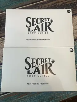 Backstage Pass and The Lands Non foil Post Malone Secret Lair Mtg Sealed - Image 1