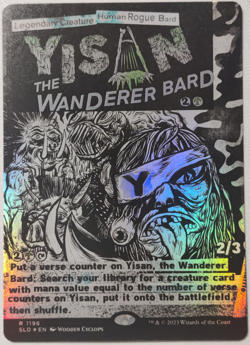 MTG Secret Lair Yisan, The Wanderer Bard #1196 -SLD Legendary Flyers NTK NM FOIL - Image 1