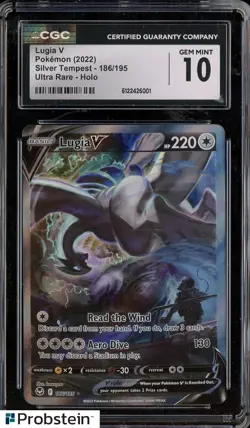 2022 Pokemon Lugia V Silver Tempest Ultra Rare #186 CGC 10 GEM MINT - Image 1