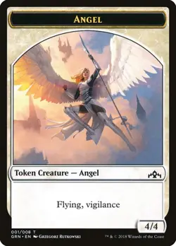 1x Angel Token - NM/LP - Guilds of Ravnica - SPARROW MAGIC mtg - Image 1