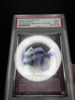 PSA 9 OC Yugioh Mirror Wall #PSV-016 Pharaohs Servant 1st Ed OFF CENTER ERROR! - Image 4