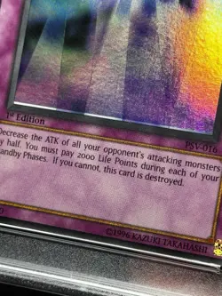 PSA 9 OC Yugioh Mirror Wall #PSV-016 Pharaohs Servant 1st Ed OFF CENTER ERROR! - Image 5