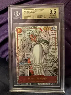 One Piece Silvers Rayleigh 2024 Two Legends Manga OP08-118 BGS 9.5 - Image 1
