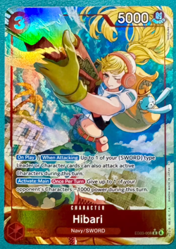 Hibari EB03-008 Alt Art Rare NM One Piece EB03 Heroines English - Image 2