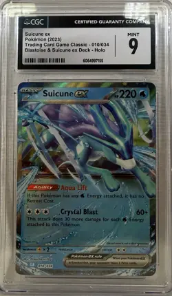 Pokemon CGC 9 Suicune ex 010/034 Trading Card Game Classic Holo 2023 - Image 1