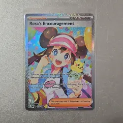 Pokemon Rosa's Encouragement 123/088 Full Art Holo Trainer-Supporter TCG Card - Image 1