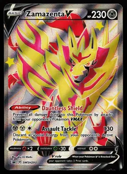 Zamazenta V (Shiny) SWSH293 Holo Sword & Shield Promo Pokemon Card - Image 1