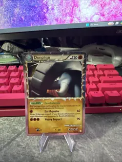Pokemon TCG Donphan Prime HeartGold SoulSilver Holo Card 107/123 - Image 1