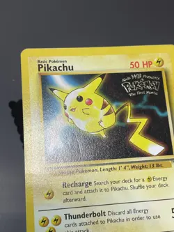 PIKACHU Card BLACK STAR PROMO Set #4 WB 1st Movie Stamped Non-Holo MP Pokemon - Image 3