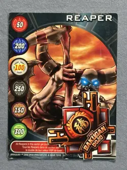 Bakugan Subterra Reaper BA045 HSP 200 Reaper Character Card - Image 1