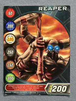 Bakugan Subterra Reaper BA045 HSP 200 Reaper Character Card - Image 2