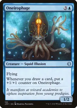 Oneirophage 162 JMP MTG Blue Flying Draw Uncommon 2020 Pilcerova Squid Illusion - Image 1