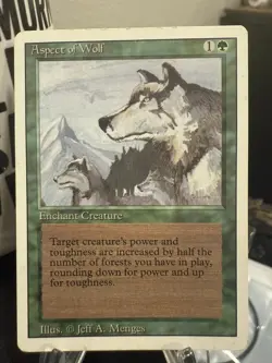 MTG Magic the Gathering Revised Edition Aspect of Wolf - Image 1