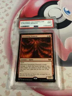MTG Screaming Nemesis (157/469) Duskmourn House of Horror PSA 9 Mint - Image 1