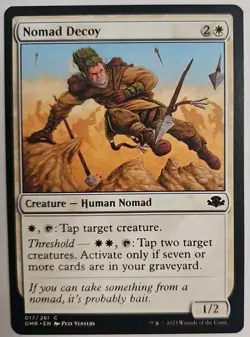 MTG Magic The Gathering Card Nomad Decoy Creature Human Nomad White DMR 2023 - Image 1