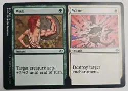 MTG Magic The Gathering Card Wax Green Wane White Instant Dominaria Remastered - Image 1