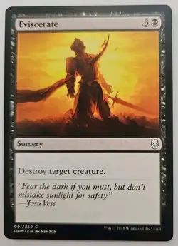 MTG Magic The Gathering Card Eviscerate Sorcery Black Dominaria 2018 - Image 1