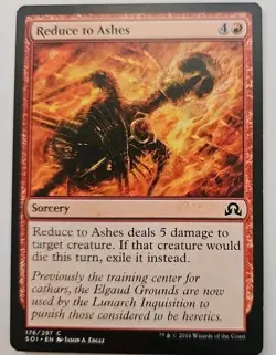 MTG Magic The Gathering Card Reduce to Ashes Sorcery Red Shadows Over Innistrad - Image 1