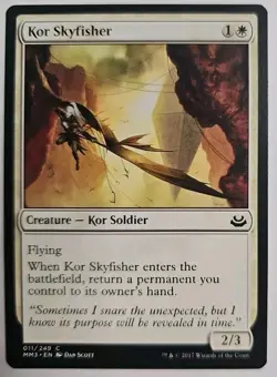 MTG Magic The Gathering Card Kor Skyfisher Creature Kor Soldier White MM3 2017 - Image 1