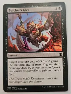 MTG Magic The Gathering Card Butcher's Glee Instant Black Dragons Of Tarkir 2015 - Image 1