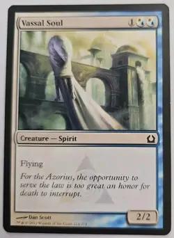 MTG Magic The Gathering Card Vassal Soul Creature Spirit Blue White RTN 2012 - Image 1