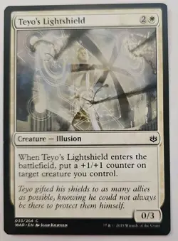 MTG Magic The Gathering Card Teyo's Lightshield Creature Illusion White WAR 2019 - Image 1