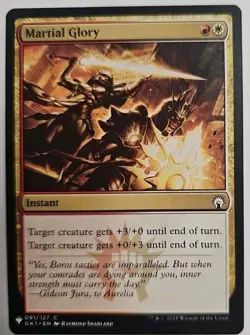 MTG Magic The Gathering Card Martial Glory Instant Red White GK1 2018 - Image 1