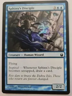MTG Magic The Gathering Card Sphinx's Disciple Creature Human Wizard Blue 2014 - Image 1