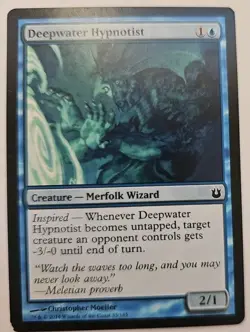 MTG Magic The Gathering Card Deepwater Hypnotist Creature Merfolk Wizard Blue - Image 1