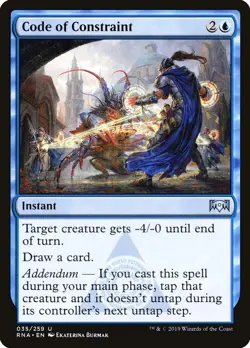 Code of Constraint 35 RNA MTG Blue Instant Draw Addendum 2019 Burmak - Image 1