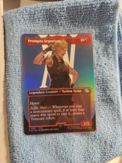 Prompto Argentum 0387 Borderless FOIL Final Fantasy MTG Magic - Pack Fresh 💎 - Image 1