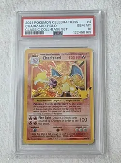 Pokemon Charizard Celebrations 4/102 Classic Holo Rare PSA 10 GEM MINT - Image 1