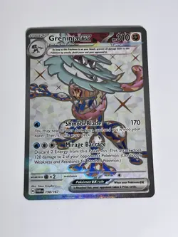 Pokemon TCG Greninja EX Full Art Twilight Masquerade Holo Card 198/167 Sv06 - Image 2