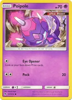 Pokemon - Poipole - 107/214 - Common - Sun and Moon Lost Thunder - NM - Image 1