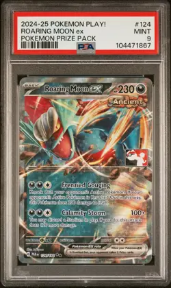 Pokemon Roaring Moon ex 124/182 Double Rare Prize Pack Series 5 PSA 9 MINT - Image 1