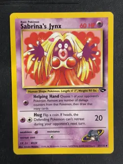 Pokemon Sabrina's Jynx 57/132 Gym Challenge Basic Uncommon Regular Unlimited - Image 1