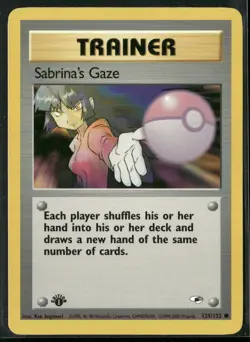 Sabrina's Gaze 125/132 Common Gym Heroes Pokemon 1st Edition Lightly Played - Image 1