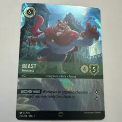 Disney Lorcana TCG Beast - Relentless 210/204 Legendary Foil EN Emerald - Image 2