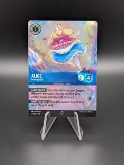Disney Lorcana TCG Rise Of The Floodborn Alice Growing Girl Enchanted 213/204 - Image 1