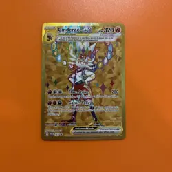 Pokemon TCG Cinderace EX 163 Scarlet & Violet Promo Card Gold - Image 1