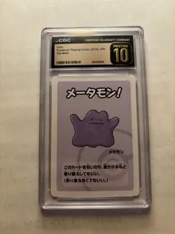 Pokemon Ditto Playing Cards Old Maid CGC Pristine 10 Japanese 2019 - Image 1