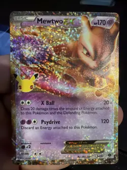 Pokemon TCG Mewtwo EX 54/99 Celebrations Classic Collection Holo Card 2021 - Image 1