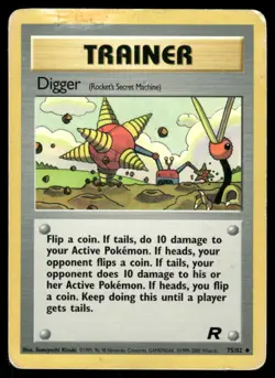 Pokemon Cards Digger 75/82 Team Rocket Uncommon HP - Image 1