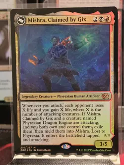Magic the Gathering Mishra, Claimed by Gix the Brothers' War Foil Card - Image 1