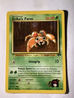 Pokemon TCG Erika's Paras Gym Challenge Unlimited Common Card 71/132 - Image 1