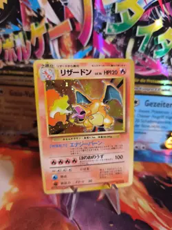 Pokemon Karte Card Charizard Glurak Expansion Base Set Holo Wotc japanese Exc - Image 1