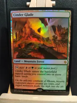 Cinder Glade FOIL - Battle for Zendikar - Rare - NM (see pics) MTG - Image 1