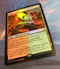 Cinder Glade FOIL - Battle for Zendikar - Rare - NM (see pics) MTG - Image 3